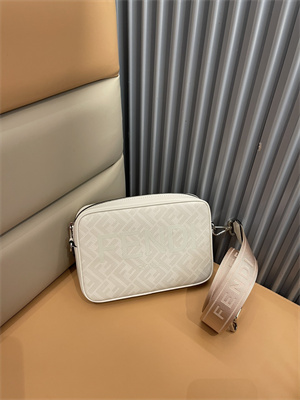 Fen.di CAMERA Case Cream FF Canvas and Leather