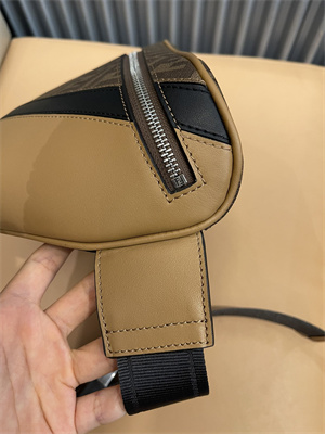 Fen.di Diagonal Multicolor Leather Belt Bag