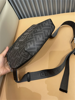 Fen.di Roma Grey Fabric Belt Bag