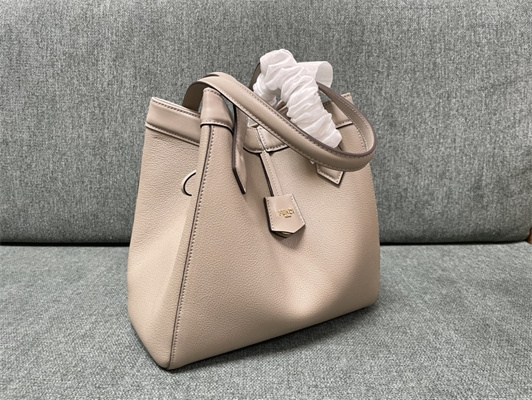 Fen.di ORIGAMI Medium Tourterelle Grey Leather Bag That Can be Transformed