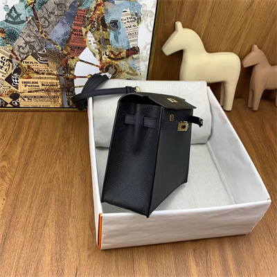 Kelly Danse Bag Evercolor Leather Gold Tone Metal In Black Color HS