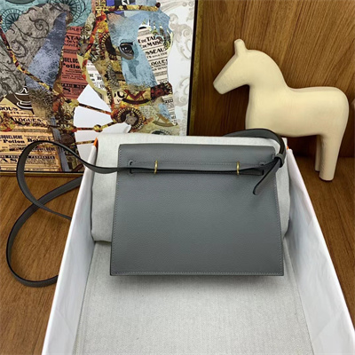 Kelly Danse Bag Evercolor Leather Gold Tone Metal In Gris Meyer Color HS