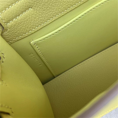 Kelly Danse Bag Evercolor Leather Gold Tone Metal In Jaune Poussin Color HS