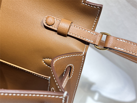 Kelly Elan Bag Madame Leather Gold Tone Metal In Gold Color HS