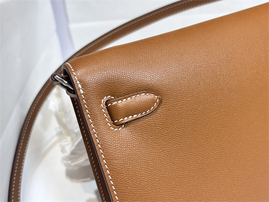 Kelly Elan Bag Madame Leather Silver Tone Metal In Gold Color HS