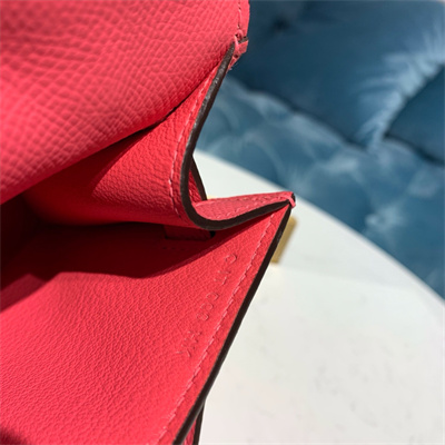 Kelly Pochette Bag Epsom Leather Gold/Silver hardware In Rose Lipsur Color HS