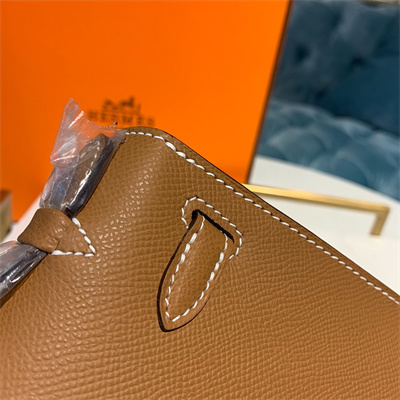 Kelly Pochette Bag Epsom Leather Gold/Silver hardware In Cameral Color HS