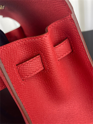 Kelly Sellier Bag Epsom Leather 25/28CM Gold/Silver Hardware In Red Color HS