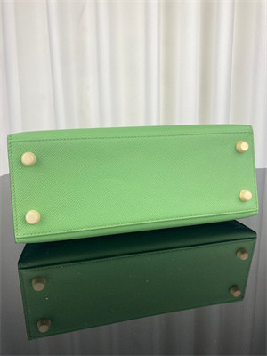 Kelly Sellier Bag Epsom Leather 25/28CM Gold/Silver Hardware In Vert Criquet Color HS