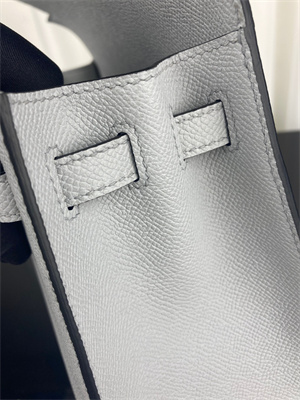 Kelly Sellier Bag Epsom Leather 25/28CM Gold/Silver Hardware In Blue Brume Color HS