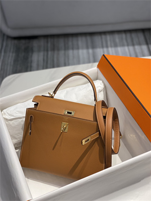 Kelly Sellier Bag Epsom Leather 25/28CM Gold/Silver Hardware In Gold Color