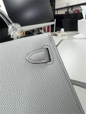 Kelly Mini II Bag Epsom Leather Gold/Silver Hardware In Blue Pale Color HS