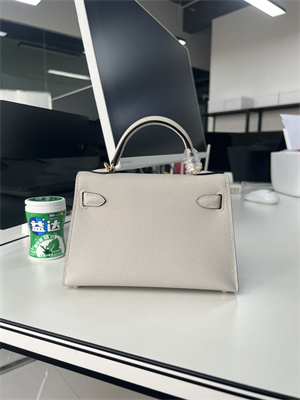 Kelly Mini II Bag Epsom Leather Gold/Silver Hardware In Gris Perle Color HS