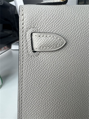 Kelly Mini II Bag Epsom Leather Gold/Silver Hardware In Gris Perle Color HS