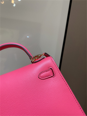 Kelly Mini II Bag Epsom Leather Gold/Silver hardware In Rose Lipsur Color