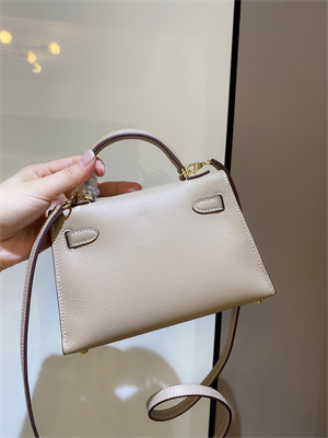 Kelly Mini II Bag Epsom Leather Gold/Silver hardware In Trench Color
