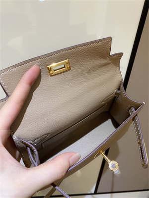 Kelly Mini II Bag Epsom Leather Gold/Silver hardware In Trench Color