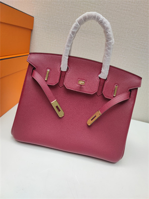 Bir.kin Bag TOGO Leather 25/30/35CM Gold/Silver Hardware In Rubis Color HS