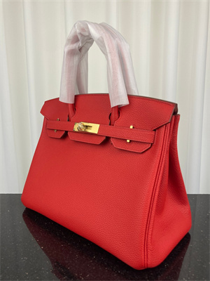 Bir.kin Bag TOGO Leather 25/30/35CM Gold/Silver Hardware In Red Color HS