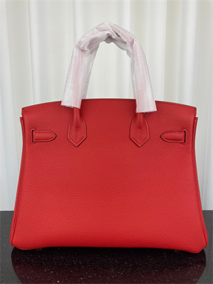 Bir.kin Bag TOGO Leather 25/30/35CM Gold/Silver Hardware In Red Color HS