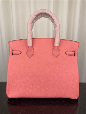 Bir.kin Bag TOGO Leather 25/30/35CM Gold/Silver Hardware In Rose Confetti Color HS