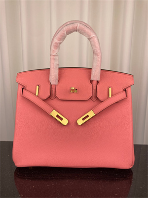 Bir.kin Bag TOGO Leather 25/30/35CM Gold/Silver Hardware In Rose Confetti Color HS