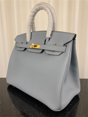 Bir.kin Bag TOGO Leather 25/30/35CM Gold/Silver Hardware In Bleu Lin Color HS