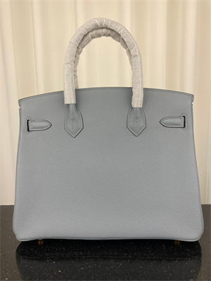 Bir.kin Bag TOGO Leather 25/30/35CM Gold/Silver Hardware In Bleu Lin Color HS