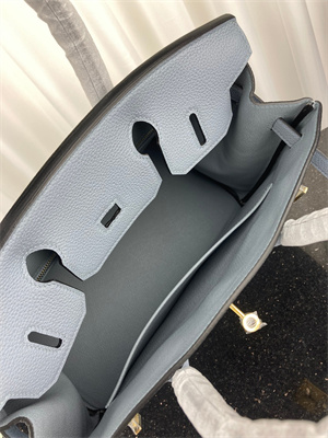 Bir.kin Bag TOGO Leather 25/30/35CM Gold/Silver Hardware In Bleu Lin Color HS