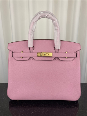 Bir.kin Bag TOGO Leather 25/30/35CM Gold/Silver Hardware In Pink Color HS