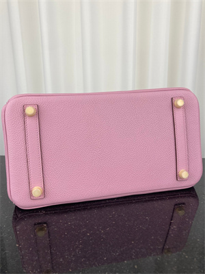 Bir.kin Bag TOGO Leather 25/30/35CM Gold/Silver Hardware In Pink Color HS