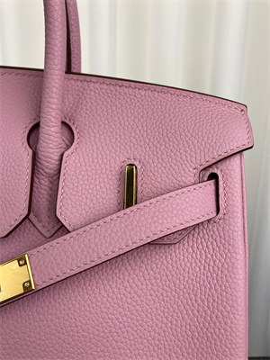 Bir.kin Bag TOGO Leather 25/30/35CM Gold/Silver Hardware In Pink Color HS