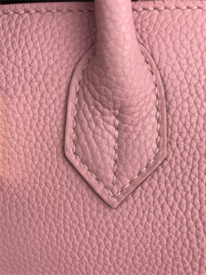 Bir.kin Bag TOGO Leather 25/30/35CM Gold/Silver Hardware In Pink Color HS