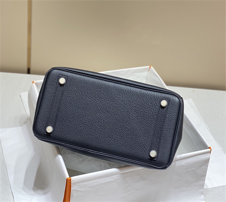 Bir.kin Bag Calfskin Leather 25/30/35CM Gold/Silver Hardware In Black Color