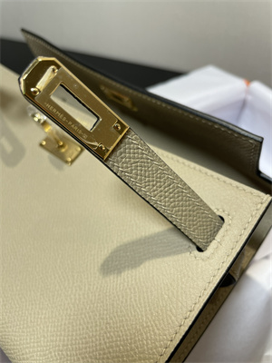 Kelly Classique To Go wallet Epsom Leather Gold Tone Metal In Trench Color HS