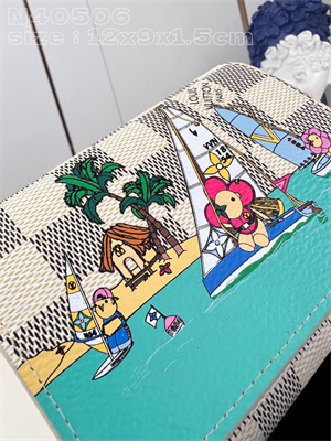 L.V Victorine Wallet Vivienne Holidays Damier Azur N40506