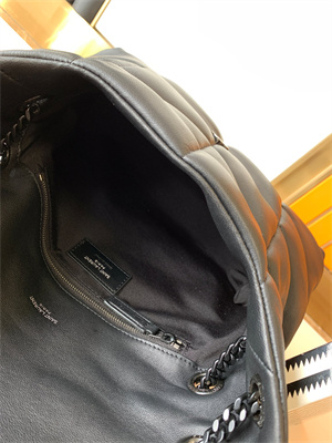 Y.S.L PUFFER SMALL  In Nappa Lambskin Black Tone Metal Black Color