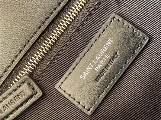 Y.S.L PUFFER SMALL  In Nappa Lambskin Black Tone Metal Black Color