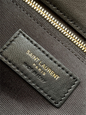 Y.S.L PUFFER SMALL  In Nappa Lambskin Gold Tone Metal Black Color