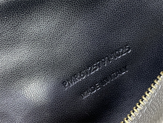 Y.S.L MINI LOU In Blue Quilted Grain De Poudre Embossed Leather  Gold Tone Metal