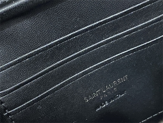 Y.S.L MINI LOU In Blue Quilted Patent Leather Black Tone Metal