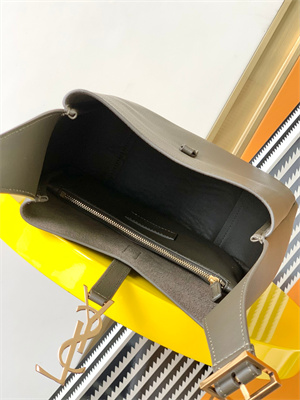 Y.S.L LE 5 A 7 Supple SMALL HOBO BAG In Dk Green Leather