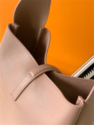 Y.S.L LE 5 A 7 Supple SMALL HOBO BAG In Dk Beige Leather