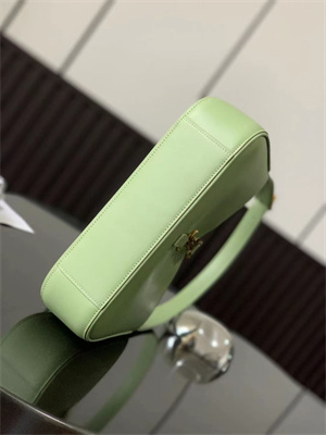 Y.S.L LE 5 A 7 HOBO BAG In Avocado Green Smooth Leather