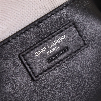 Y.S.L LOULOU SMALL In Black Quilted Calfskin Leather Silver Tone Metal