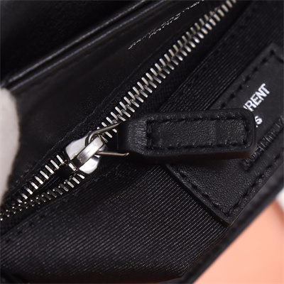 Y.S.L TOY LOULOU In Black Quilted Calfskin Leather Silver Tone Metal