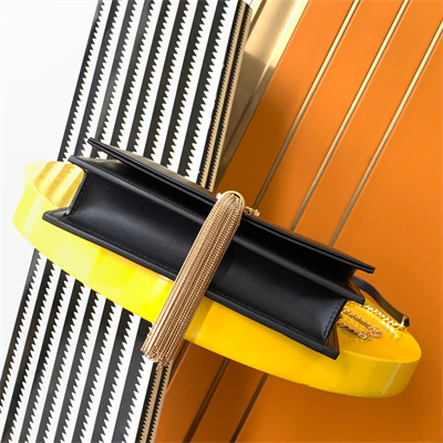 Y.S.L KATE SMALL TASSEL IN SMOOTH Leather Gold Tone Metal Black Color