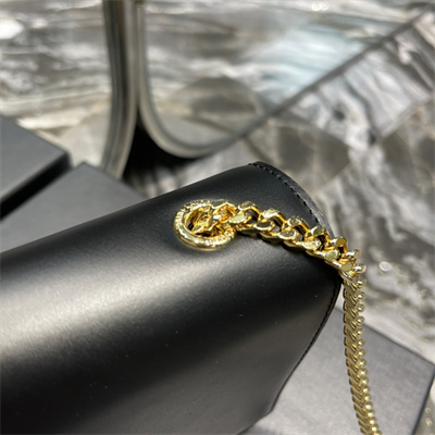 Y.S.L KATE MEDIUM IN SMOOTH Leather Gold Tone Metal Black Color