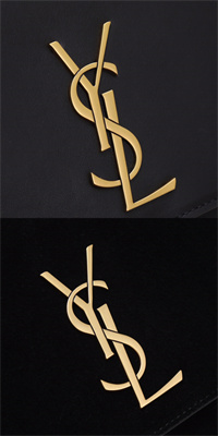 Y.S.L REVERSIBLE KATE MEDIUM Gold Tone Metal Black Color