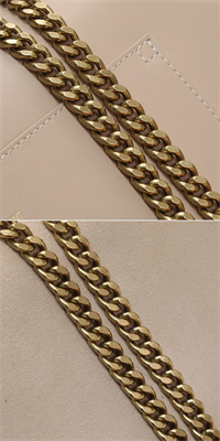 Y.S.L REVERSIBLE KATE MEDIUM Gold Tone Metal Lt Beige Color